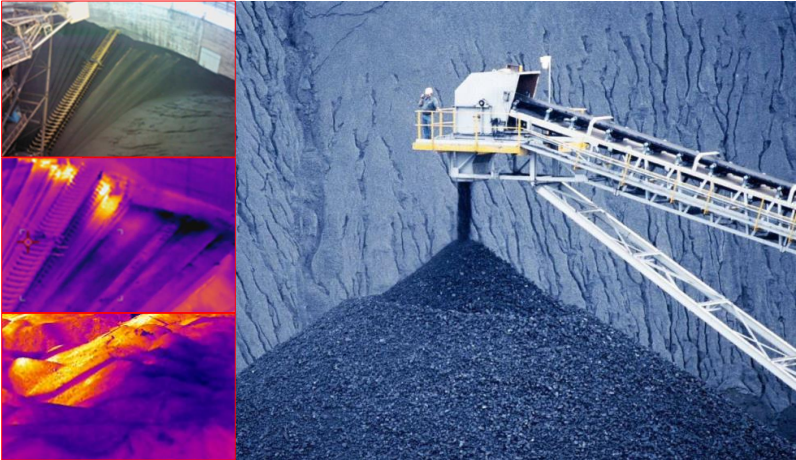 灵蜂智能山东琦泉扶绥项目煤炭测温实拍图