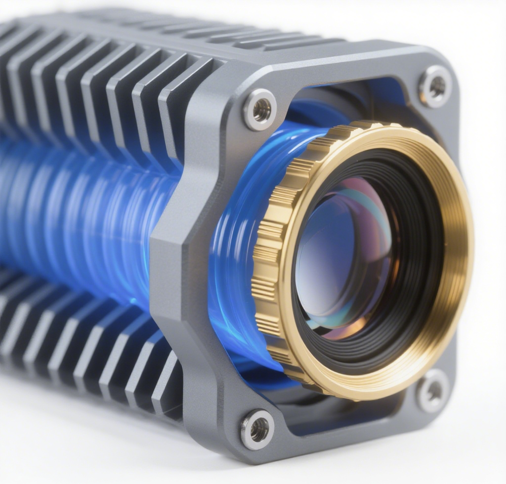 高温热像仪水冷防护套+镀金镜头剖面